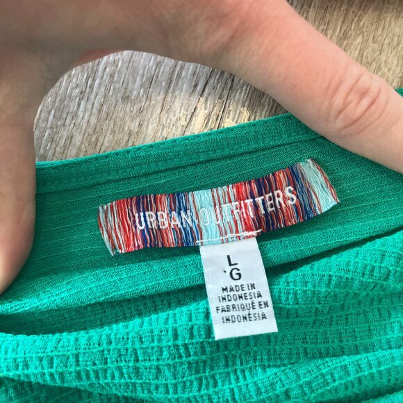 Womens Urban Outfitters Green Cropped Tank Top - L - Picture 5 of 5